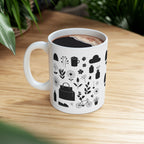 Botanical Patterns Ceramic Mug - Floral & Nature Inspired & Travel