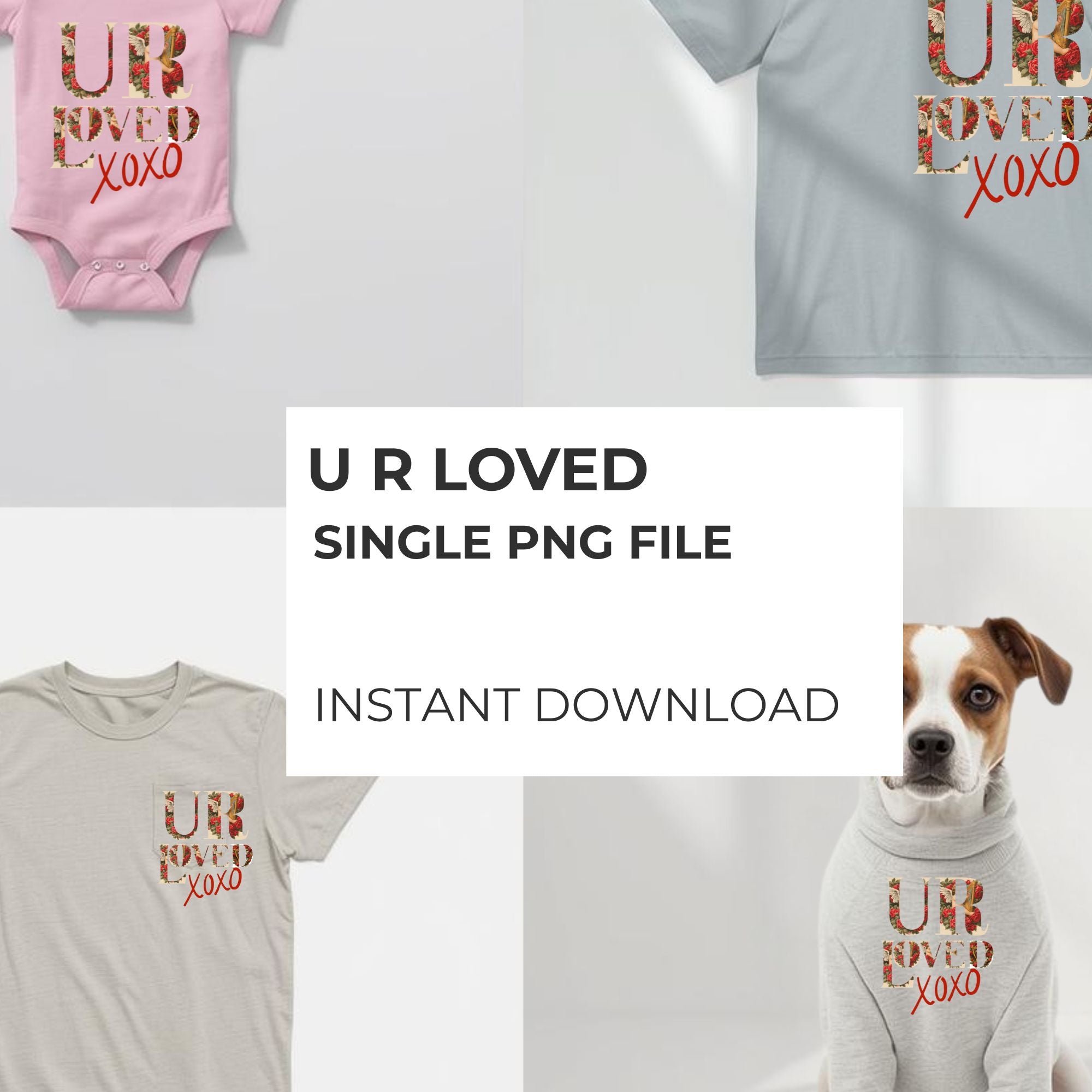 UR LOVED - Apparel Graphic| PNG & JPG Digital Download