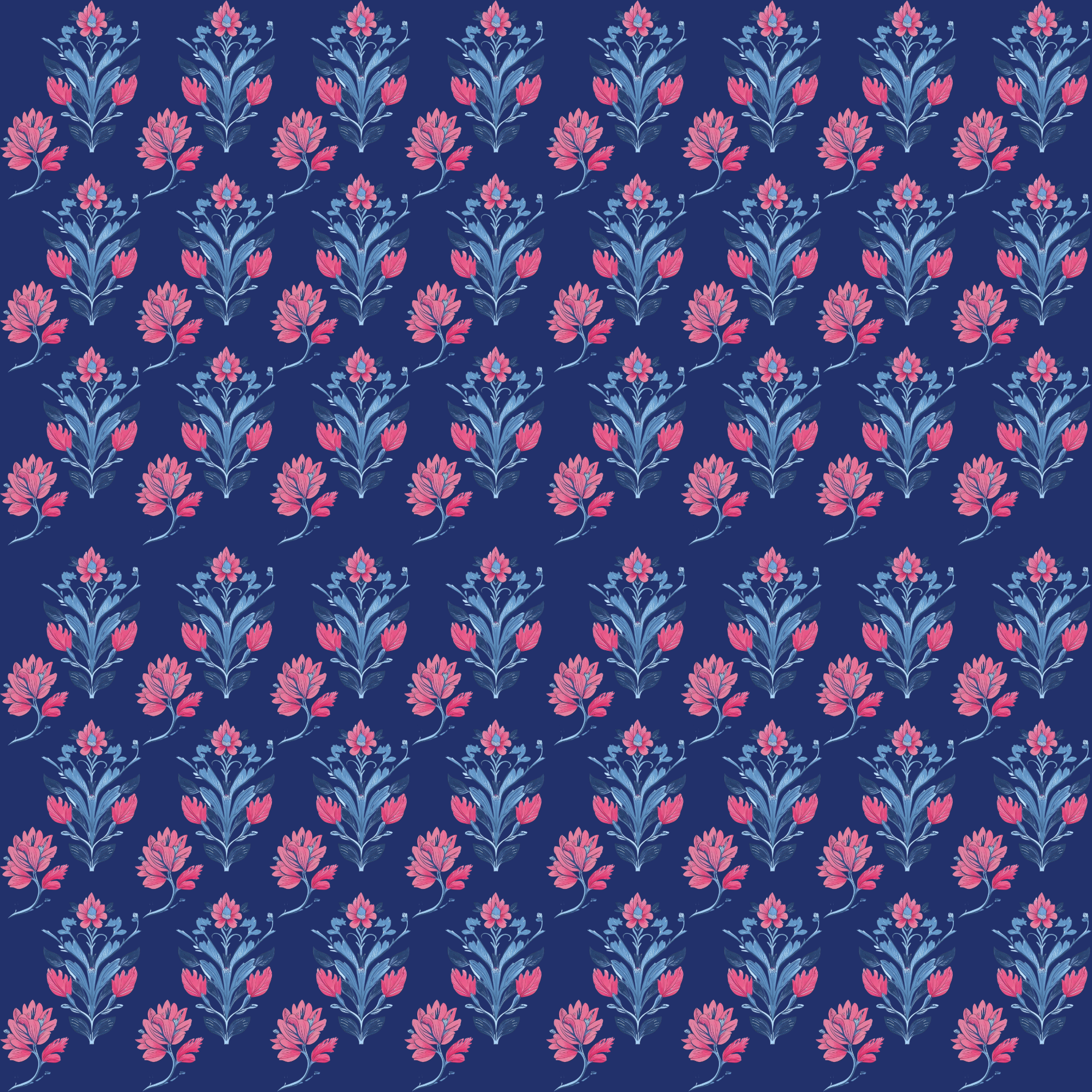 Navy Bloom Elegance