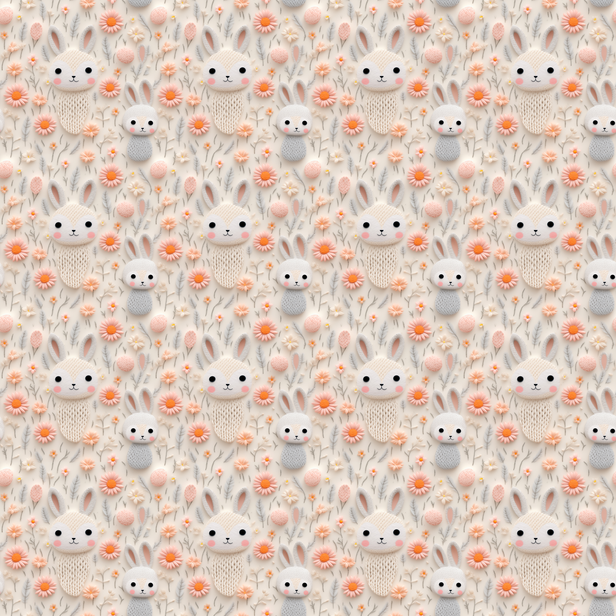 3D Sweet Bunny Face