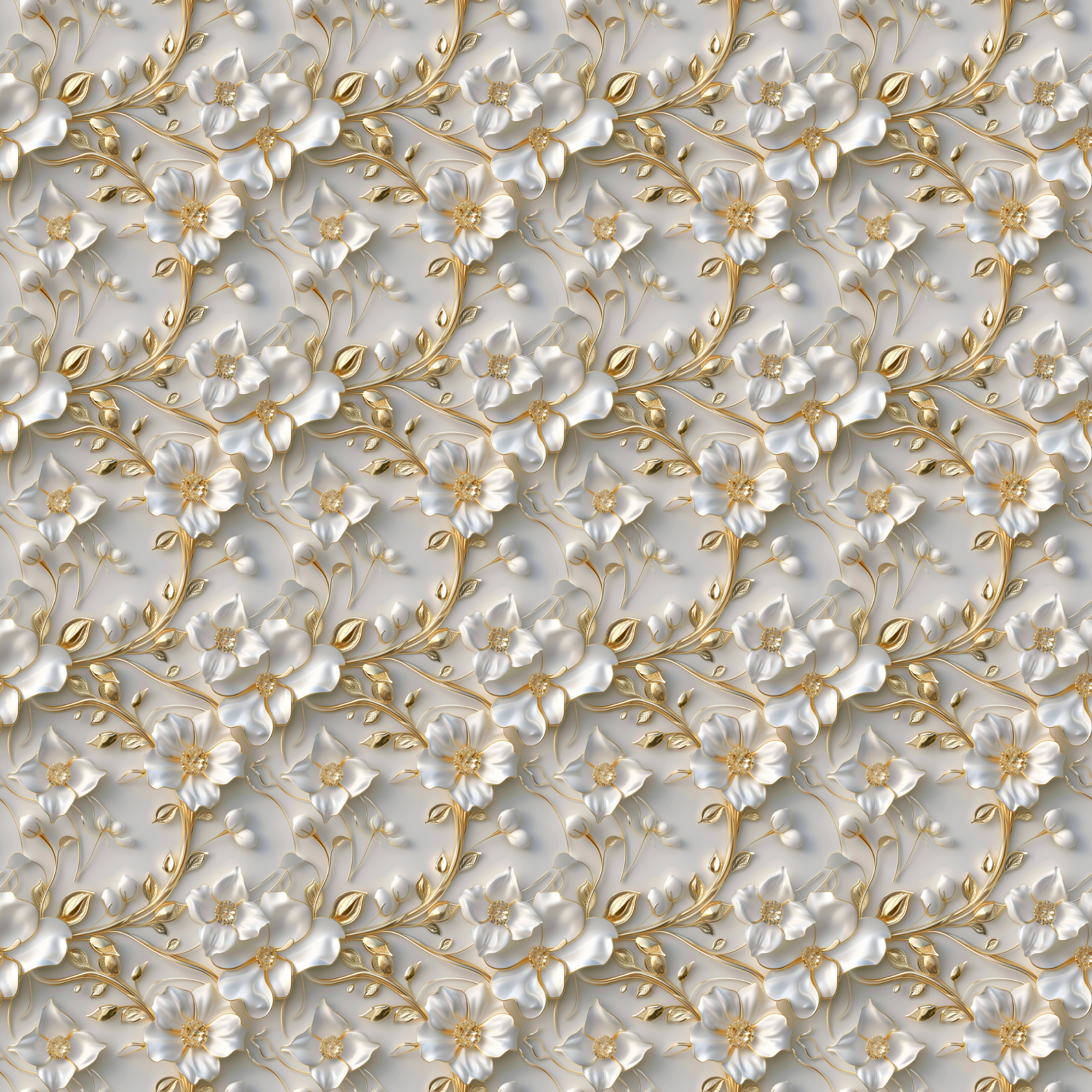 3D Pretty Petal White