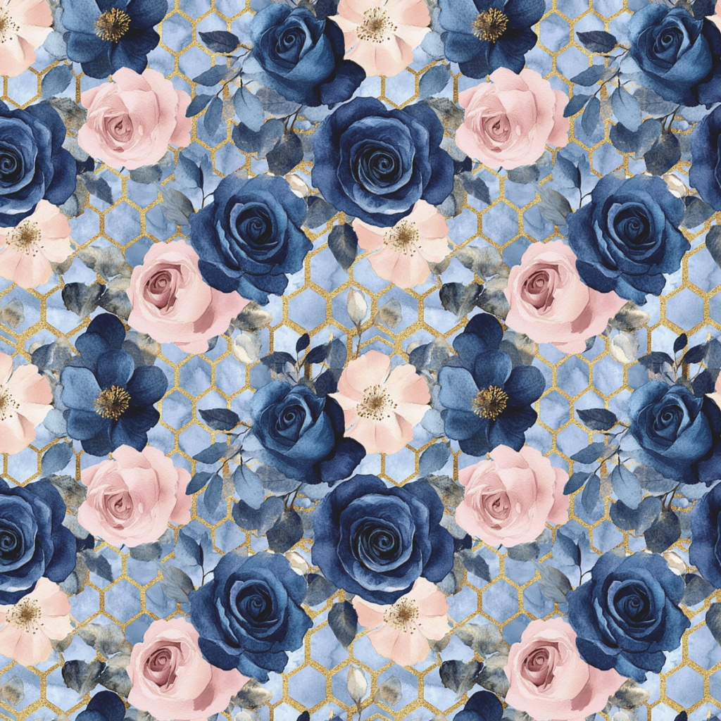 Navy Blush Blue