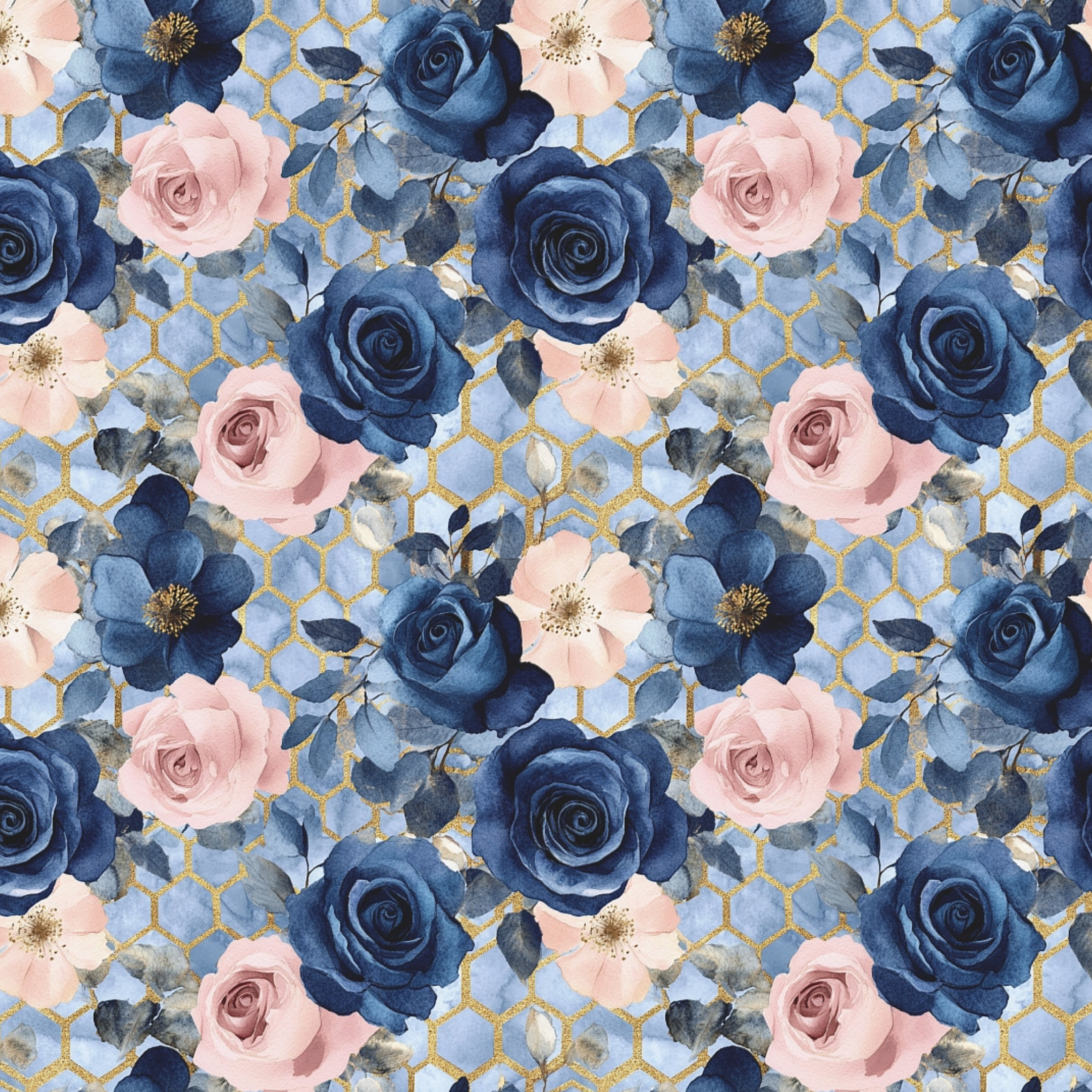 Navy Blush Blue