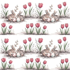 Watercolor Bunny & Tulip