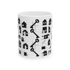 Home Sweet Home Chic Abstract Home Ceramic Mug - Great Housewarming Gifts