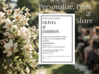 MODERN MINIMALIST WEDDING INVITATION SUITE BUNDLE-Editable Digital Download