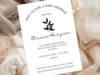 MODERN BABY SHOWER INVITATION TEMPLATE- Editable Digital Download