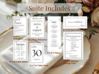 MODERN MINIMALIST WEDDING INVITATION SUITE BUNDLE-Editable Digital Download