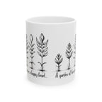 A Garden of Love...Inspirational Botanical Ceramic Mug - For Growth & Gardening