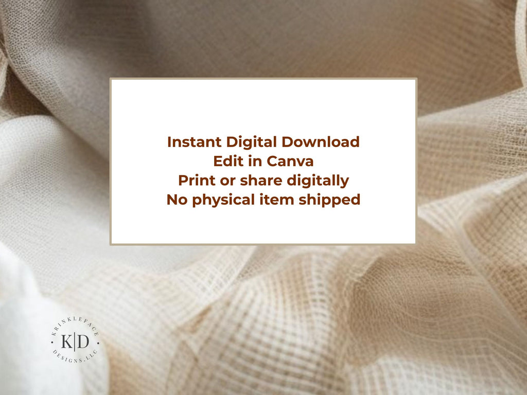 MODERN BABY SHOWER INVITATION TEMPLATE- Editable Digital Download