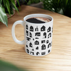 Home Sweet Home Chic Abstract Home Ceramic Mug - Great Housewarming Gifts