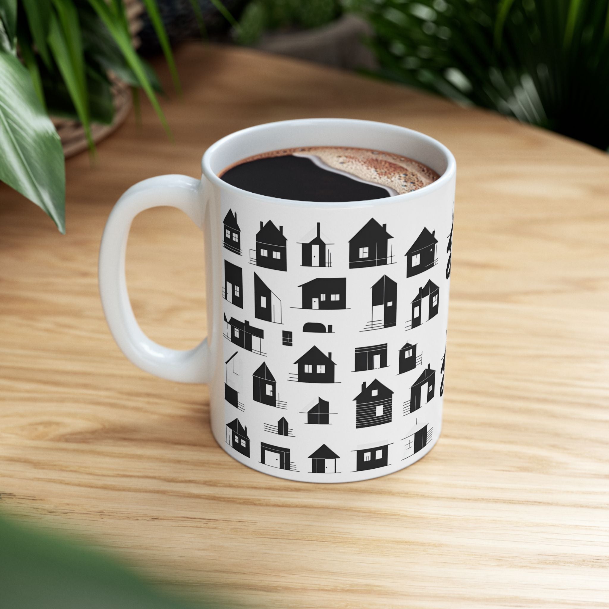 Home Sweet Home Chic Abstract Home Ceramic Mug - Great Housewarming Gifts