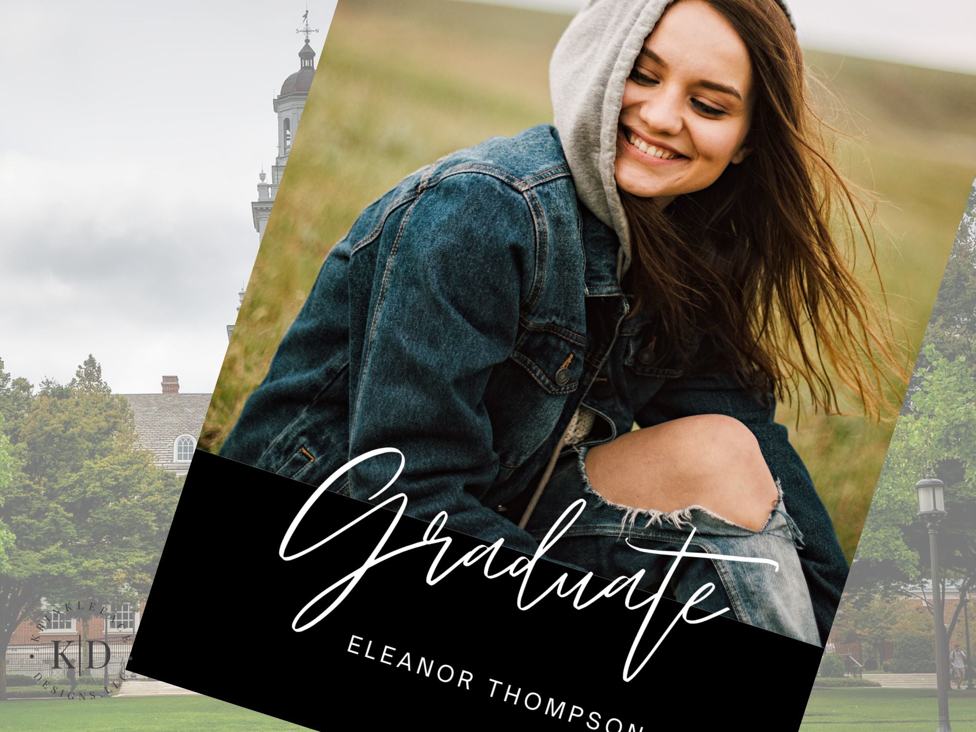 GRADUATION ANNOUNCEMENT TEMPLATE WITH PHOTO | Editable Canva Template | Modern Grad Card | Instant Download